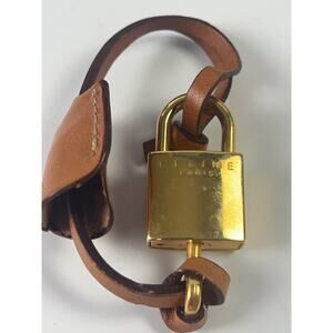 CELINE Lock and Key set with gold hardware